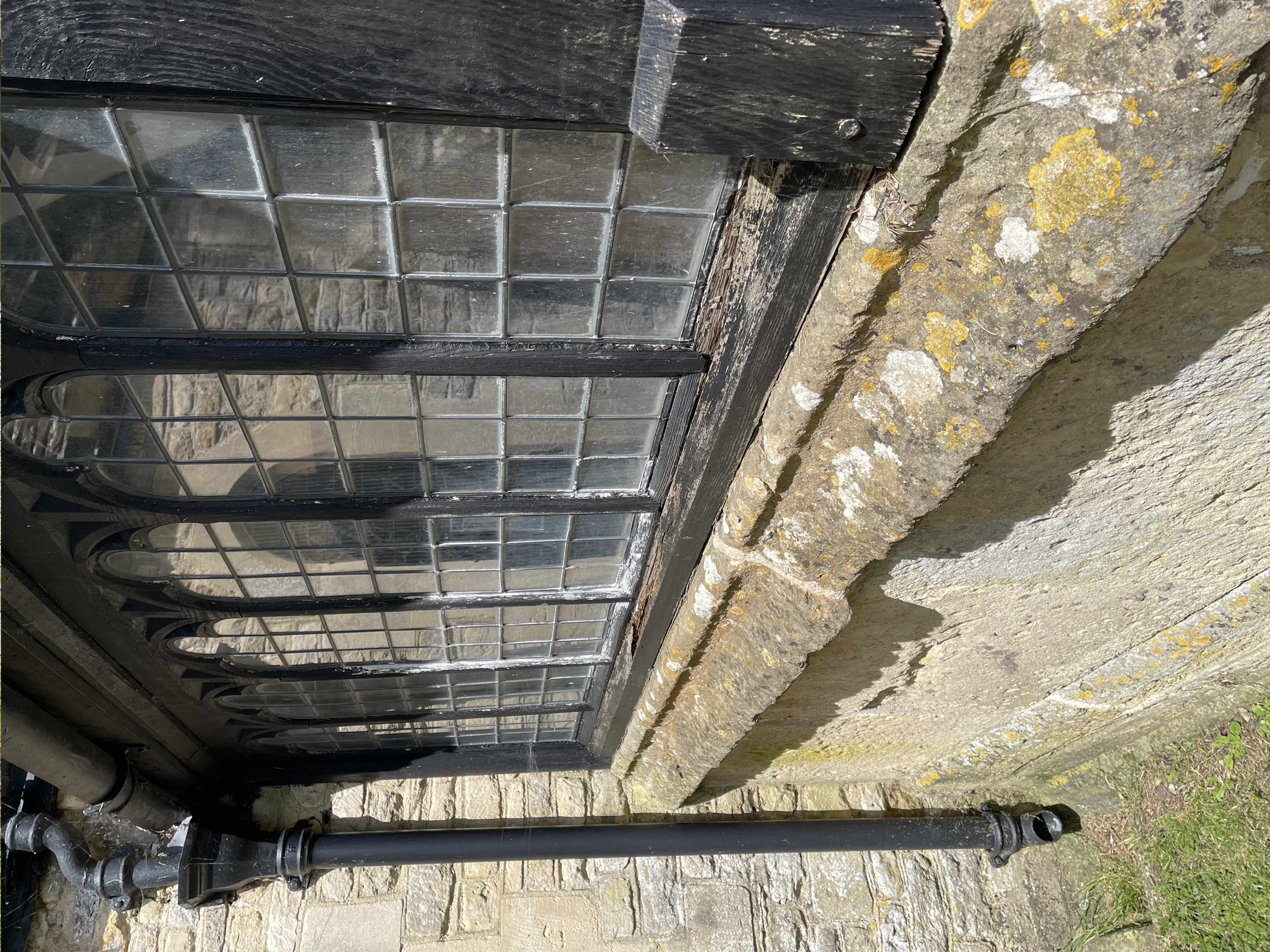 Window frames before repair in 2014.